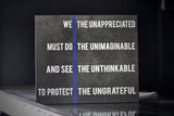 Thin Blue Line We the Unappreciated Must Do the Unimaginable Quote Wood Sign Law Enforcement