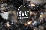 SWAT special weapons and tactics Personalized Black Metal Ornament  Law Enforcement