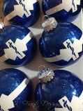 Personalized EMS Star of Life Glittered Glass Ornament