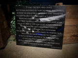 Thin Blue Line The Man in the Arena Wood Sign