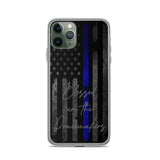 Blessed Are the Peacemakers Thin Blue Line Flag Phone Case