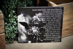 Saint Michael Prayer of Protection Wood Sign for Law Enforcement
