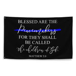 Blessed Are The Peacemakers Flag for Law Enforcement