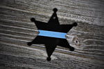 Personalized Thin Blue Line  6 Point Star Christmas Ornament Law Enforcement Sheriff Deputy