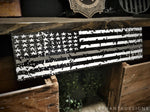 Thin Grey Line American Flag Distressed Look Wood Sign Corrections Correctional Officer