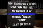 Personalized Thin Blue Line Whom Shall I Send Wood Sign for Law Enforcement