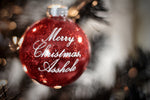 Merry Christmas Asshole Glitter Glass Ornament