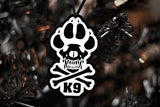K9 Skull and Crossbones Christmas Ornament K9 Unit