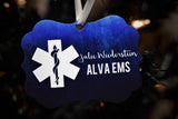 EMS Ornament Star of Life Personalized Metal Christmas Ornament