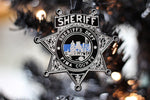 Pima County Arizona Sheriff Thin Blue Line Acrylic Christmas Ornament