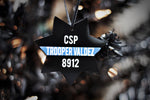 Personalized Thin Blue Line 7 Point Star Christmas Ornament Law Enforcement Sheriff Deputy