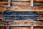 Thin Blue Line Blessed Are The Peacemakers Distressed Wood Sign