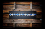 Thin Blue Line Personalized Name Wood Sign for Law Enforcement