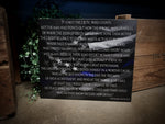 Thin Blue Line The Man in the Arena Wood Sign