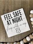 Feel Safe at Night Sleep with a Cop Canvas Wall Decor
