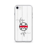 Fire Wife Thin Red Line Cross Phone Case