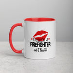 I Kissed a Firefighter Coffee Mug Cup, Gift for Firefighter Spouse