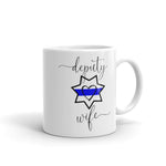 Deputy Wife Mug Thin Blue Line 7 Point Star Badge