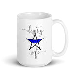 Deputy Wife Mug with Thin Blue Line 5 Point Star Badge